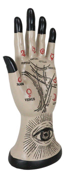 Psychic Fortune Teller Chirology Palmistry Eye Of Providence Hand Palm Figurine