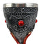 Ebros Large Fire Flame Twisted Dragons 9.5"H Wine Drink Goblet Cup Chalice