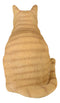Lifelike Pet Pal Sitting Feline Striped Orange Tabby Cat Statue 12.75"Tall