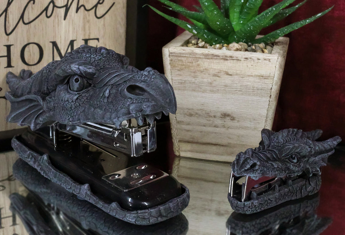Medieval Smaug Fire Dragon Head Stapler And Staple Remover Office Desk Decors