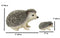 Set Of 2 Wildlife Animals Realistic Mother Hedgehog With Baby Hoglet Figurines