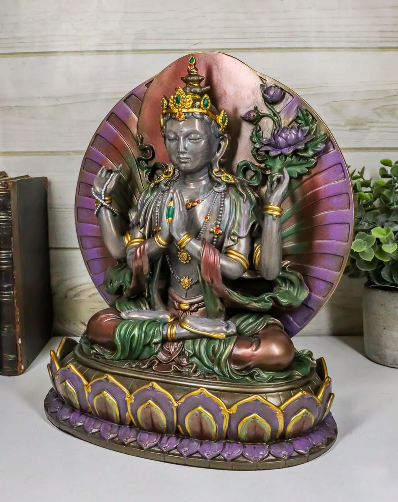 Ebros Bodhisattva Avalokiteshvara In Prayer Meditation Statue Buddha Compassion