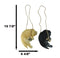 Set Of 2 Lifelike Golden Retriever Puppy Dogs On Branch Swing Hanger Wall Decors