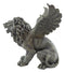 Ebros Gothic Winged Aslan Roaring Lion Battle War Cry Gargoyle Figurine 7"H