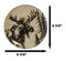 Pack Of 2 Rustic Western Emperor Elk Stag Moose Deer Salad Appetizer Plates
