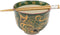 Japanese White Stork In Dark Blue Starry Sky Ramen Soup Bowl With Chopsticks Set