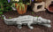 Ebros Gift Large 32" Long Aluminum Metal Realistic Snapping Alligator 'Gargantuan' Garden Greeter Accent Statue Lake Home Patio Pool Exotic Decor of Alligators Crocodile Gator Decorative Sculpture