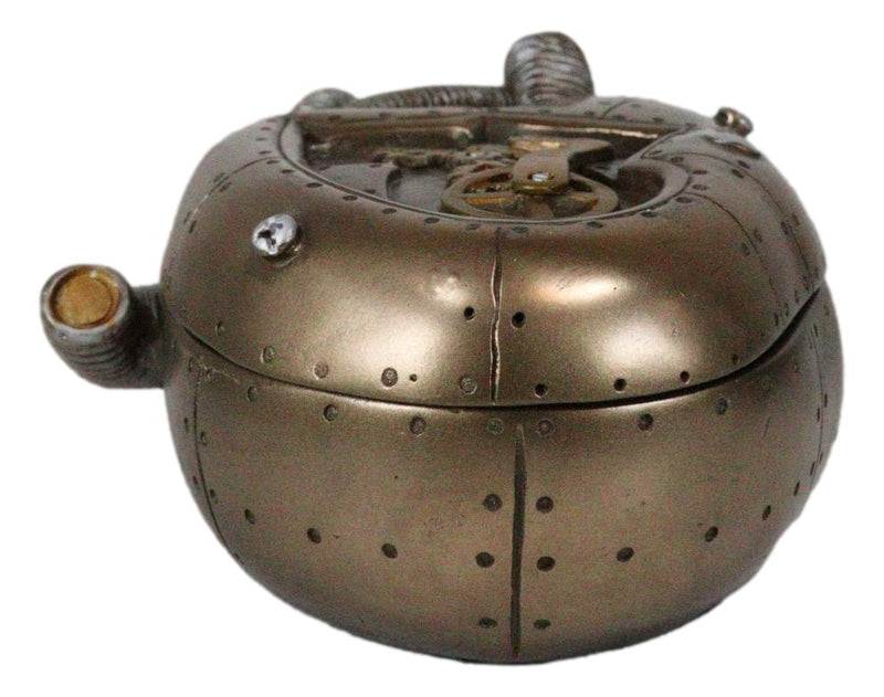 Steampunk Dragon Heart Gear Pulse Radioactive Fire Engine Jewelry Box Figurine