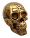 Ebros Gift Egyptian Gods and Kings Golden Nefertiti King TUT Ankh Skull Figurine 6.25" L