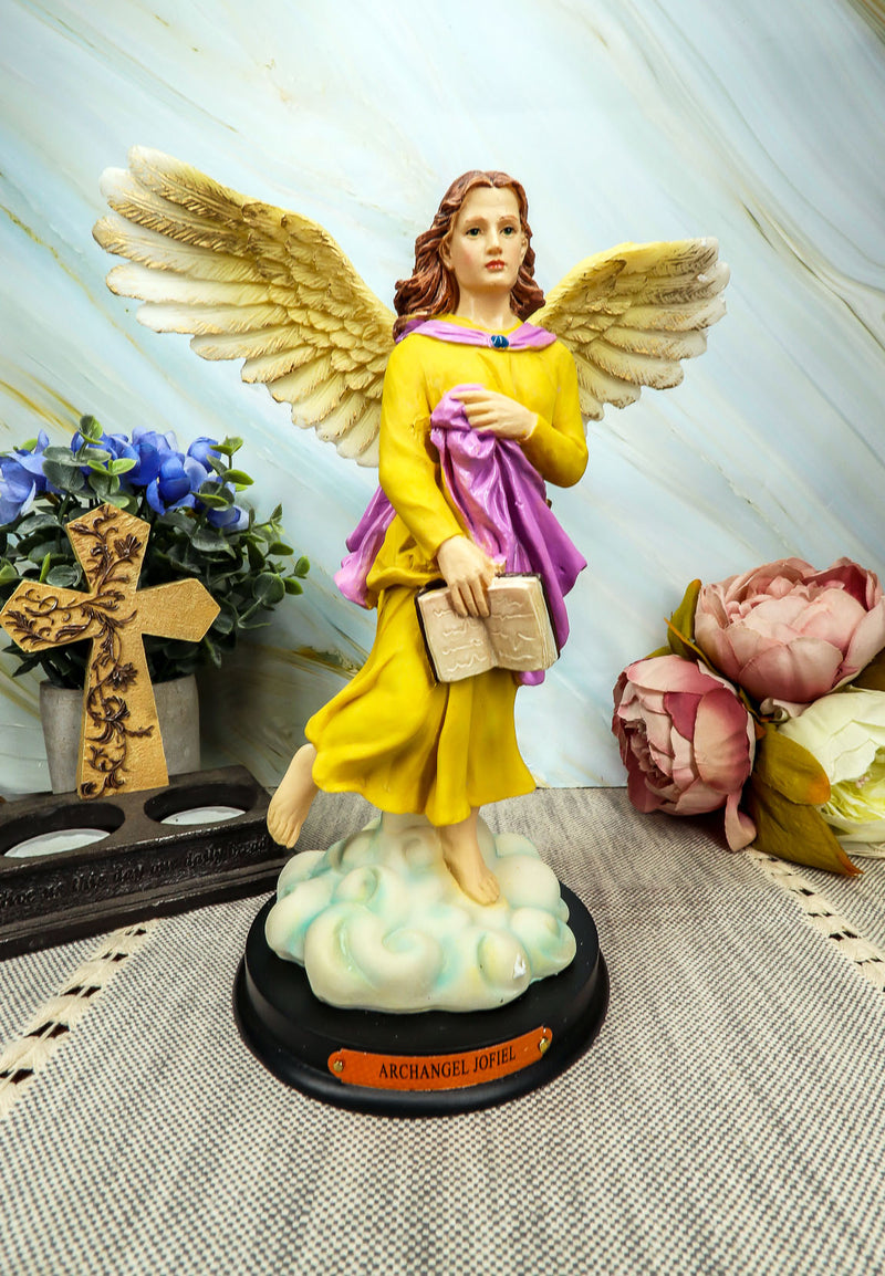Ebros Archangel Saint Jofiel Jophiel Statue 10" H Figurine with Brass Name Plate