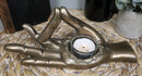 Shunya Mudra Buddha Palm Votive Candle Holder Figurine 9.25"L Yoga Meditation