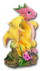 Colorful Fruits Vegetables Yellow Onion Dragon Figurine Fairy Garden Decor