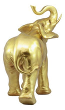 Auspicious Large Thai Buddha Feng Shui Golden Elephant With Trunk Up Statue