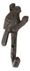 Pack Of 2 Cast Iron Rustic Western Bird Perching On Tree Twig Branch Wall Hook