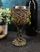 Ebros Dryad Greenman Earth Dragon 5oz Wine Goblet Chalice Cup Fantasy Decor