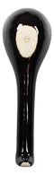 Ebros Japanese Modern Porcelain Soup Spoons With Ladle Hook Pack Of 6 (Black)
