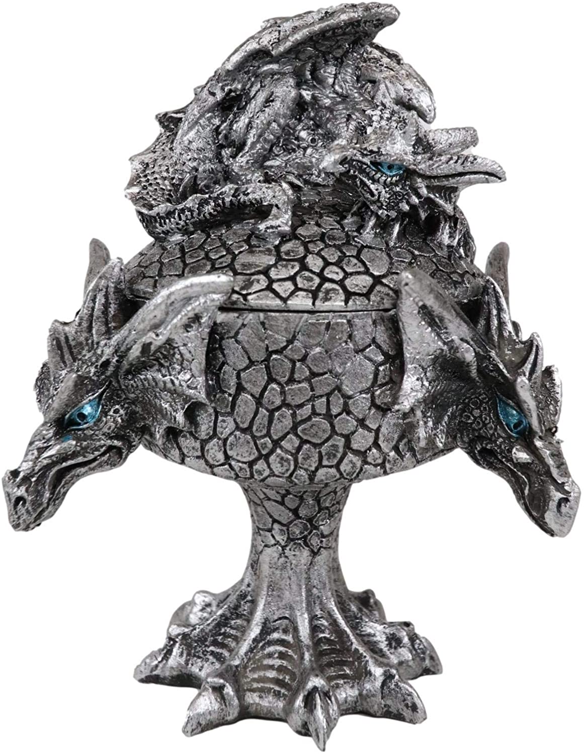 Ebros Dragon Trilogy Guarding Sleeping Wyrmling Decorative Jewelry Box Figurine