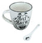 Wicca Occult Magic Bat Brew Spell Cauldron Porcelain Coffee Mug And Spoon Set