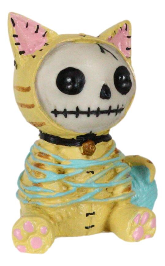 Furrybones Tabby Mao Mao Entangled With Yarn Kitty Cat Skeleton Figurine 2.5"H