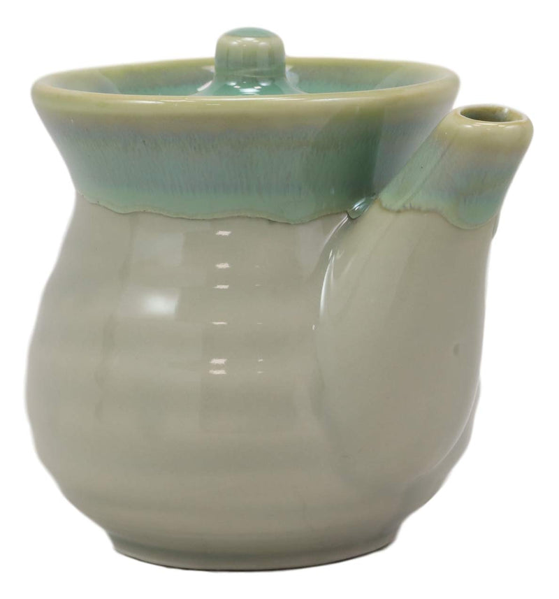Green Traditional Japanese Tenmoku Glazed Porcelain Vinegar Soy Sauce Dispenser