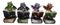 Ebros Metallic Three Wise Baby Dragon Set See Hear Speak No Evil Statue 3.5"H