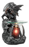 Ebros Skull Graveyard Dragon Electric Oil Burner Or Tart Warmer Statue 8.5" Tall