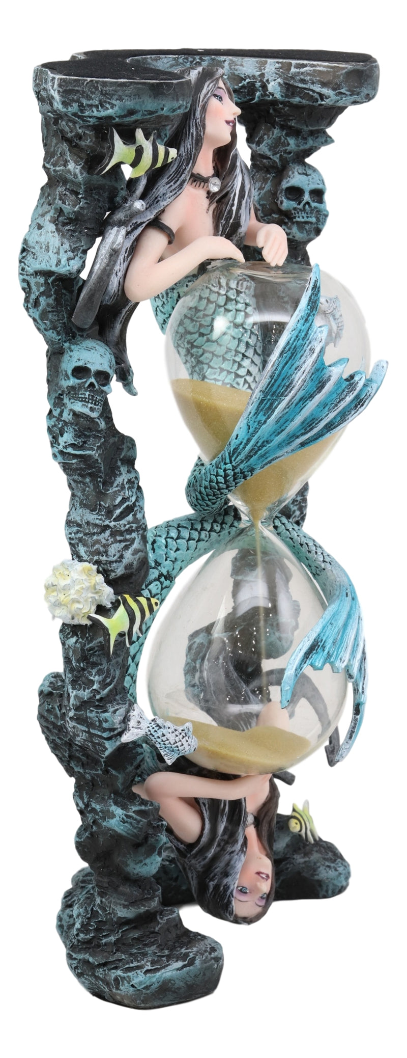 Ebros Large Sirens Of The Seas Necromancer Gothic Mermaid Sand Timer Pillar 9"H