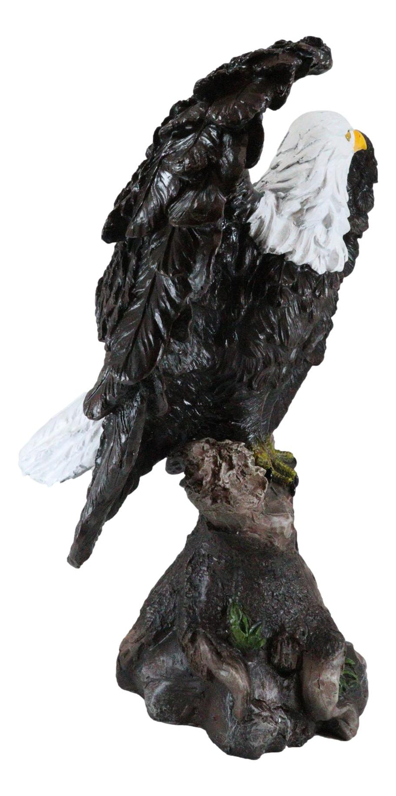 Large 18"H Wings Of Glory Perching Grand Bald Eagle Statue Home Garden Figurine