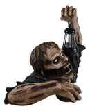 Ebros Zombie Crawling Out Of Grave Solar LED Lantern Figurine Dead Rising 18.5"L