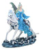 Ebros Ocean Rider Large Water Elemental Euphoria Fairy On White Horse Statue 11.75" Long by Nene Thomas Decorative Mythical Fantasy Figurine FAE Garden Fairies Nymphs Pixies Collectible Sculpture