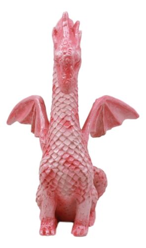 Valentine Cupid Love Pink Dragon Figurine 4.25"H Romantic Female Dragon Statue