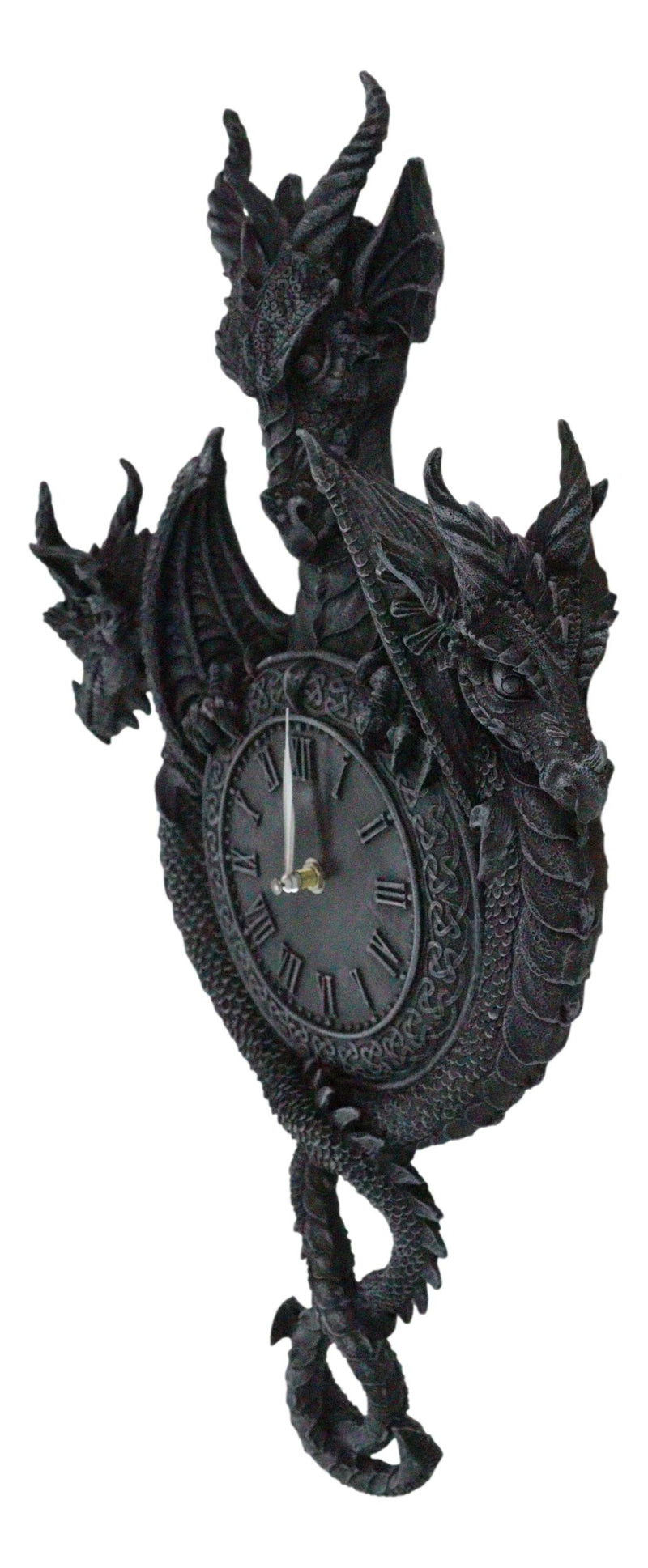 Large Gothic Spiral Serpent Triple Dragon Overlords Time Sentinels Wall Clock