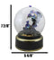 Blue Dragon With Baby Wyrmling Family Musical LED Light Air Powered Glitter Globe