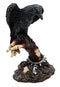 Ebros Gift Dark Raven Crow Feeding On Shackled Cadaver Hand Flesh Figurine 6"H