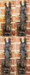 Ebros Set of 2 Left & Right Medieval Dragon Head Scepter Color Changing LEDLight