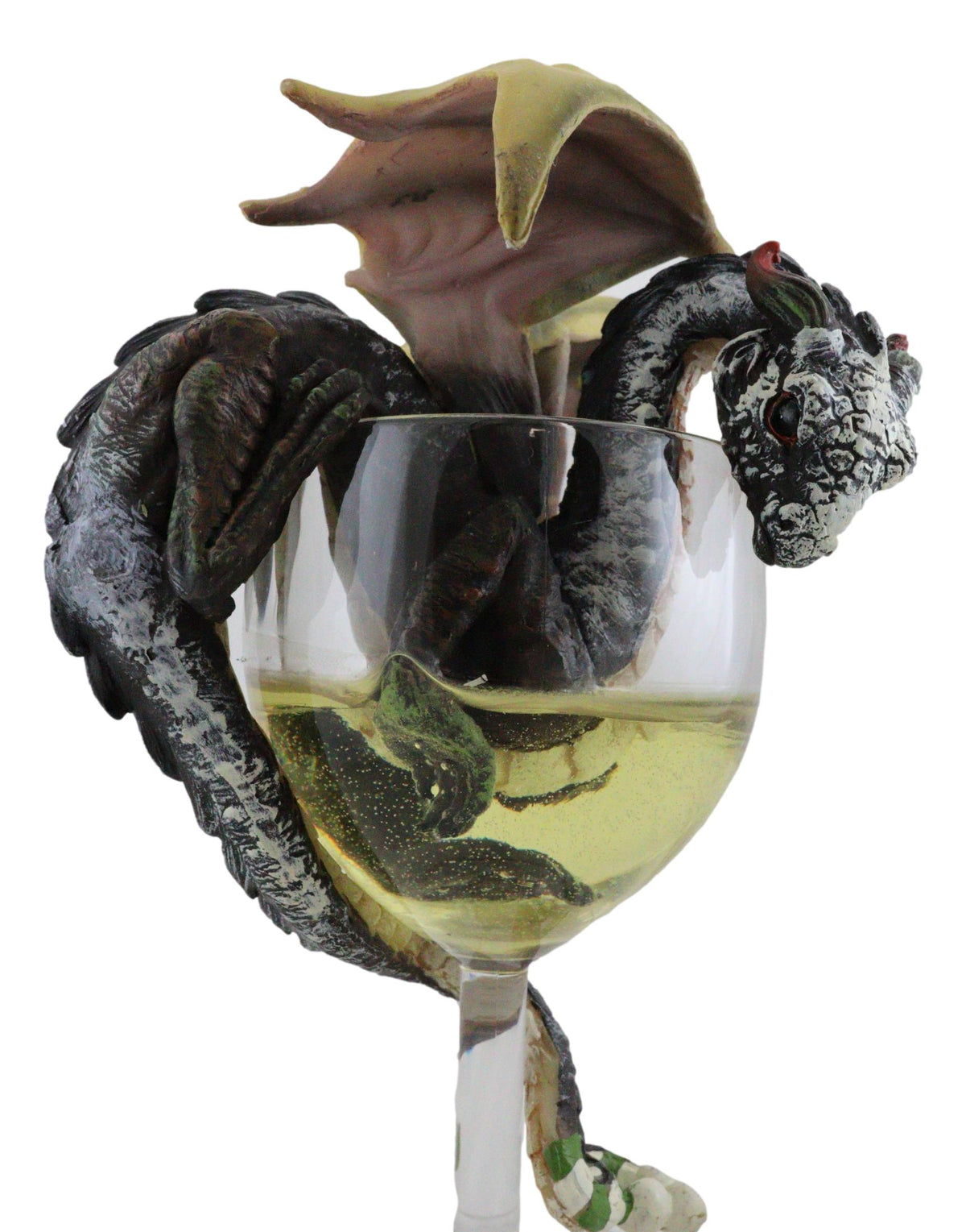 Ebros Drunken White Wine Spirit Dragon Statue Medieval Renaissance Fantasy Decor - Ebros Gift