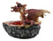 Ebros Red Double Headed Hydra Dragon On Ruby Quartz Crystal Quarry Ashtray Figurine
