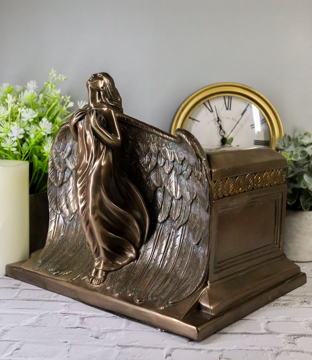 Ebros Heaven Bound Rising Angel Funeral Cremation Urn Resin Statue Memorial Angels 9"H