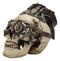 Ebros  Long Haired Mohawk Steampunk Cyborg Robot Skull Sniper Warrior Figurine Decor
