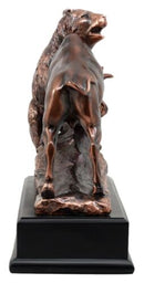 Ebros Wall Street Charging Bull Goring Bear Bronze Electroplated Figurine