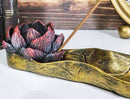 Lotus Flower Stick Incense Holder Burner Buddha Meditation Fengshui 10" Long