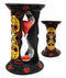 Ebros Tribal Tattoo Yellow Sugar Skulls With Red Roses Black Sand Timer 6"H