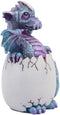 Ebros Small Purple Whimsical Dragon Baby Hatchling In Egg Statue Fantasy Prehistoric Twilight Dragon Collectible Figurine
