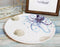 Ebros Nautical Marine Octopus Sea Shell Ceramic Round Dinner Plates 11"D 2-Pack