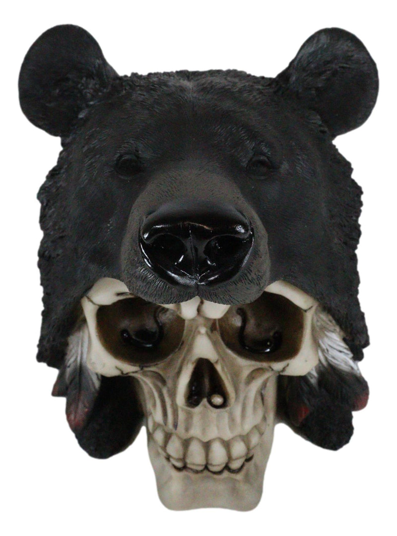 Ebros Warrior Big Bear Headdress Skull Statue Gothic Figurine 5.5" Height