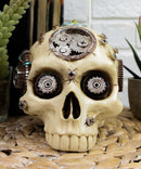 Ebros Steampunk Terminator Skull Figurine Cybernetic Clockwork And Robotic Gearwork Technology Prototype Skull Statue