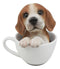 Ebros Collectible Teacup Pet Pals Puppy Collectible Resin Figurine 5.75"H (Beagle)