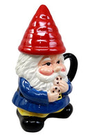 Ebros Mr Gnome Eating Cookie Lidded Ceramic Mug Coffee Cup Home Kitchen Decor