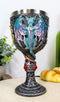 Ebros Large Winged Red Purple Blue Triad Dragon Wine Drink Goblet Cup Chalice
