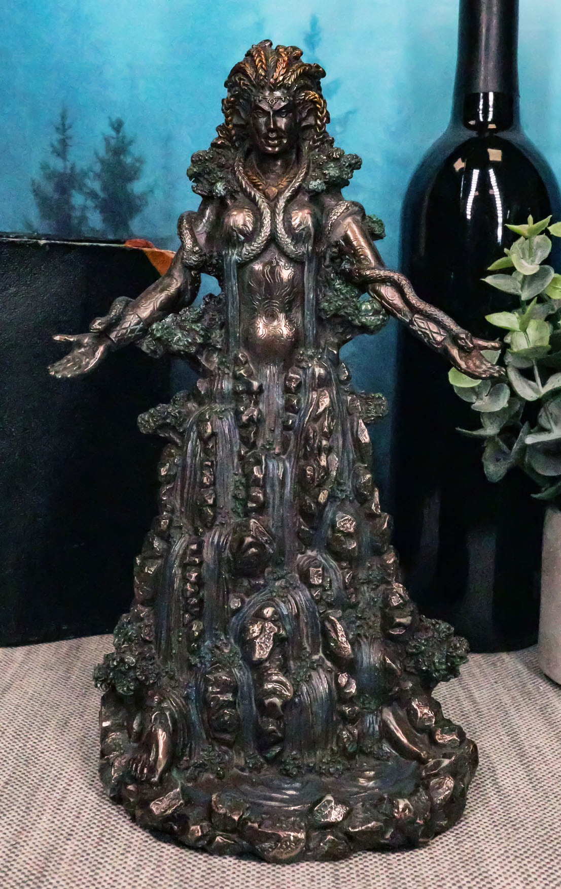 Irish Triple Goddess Danu Statue Mother Earth Goddess Don Gaia Wiccan Figurine - Ebros Gift